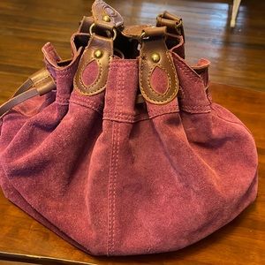 Lucky Brand bag, hobo style suede bag